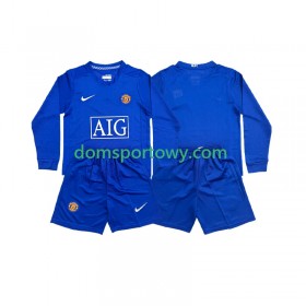 Koszulka Manchester United 2008 Retro Dziecięcy Wyjazdowe Koszulki Piłkarskie Długi Rękaw
